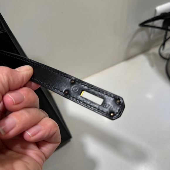 Hermes Kelly 32cm leather handbag with cleaning bill - Picture 13 of 14